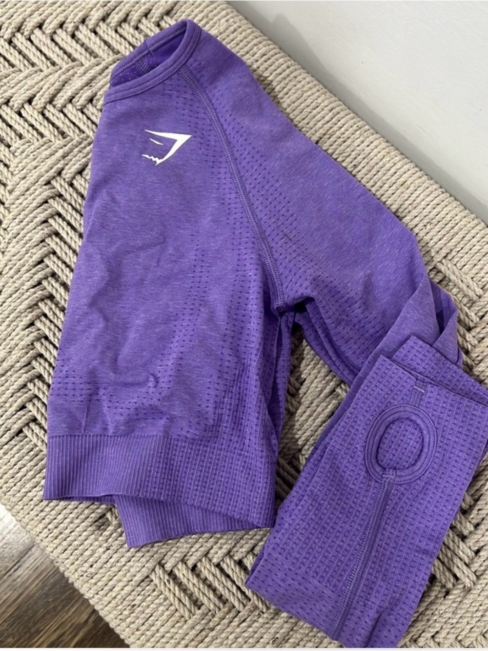 Gymshark Purple Cropped Long Sleeve Top